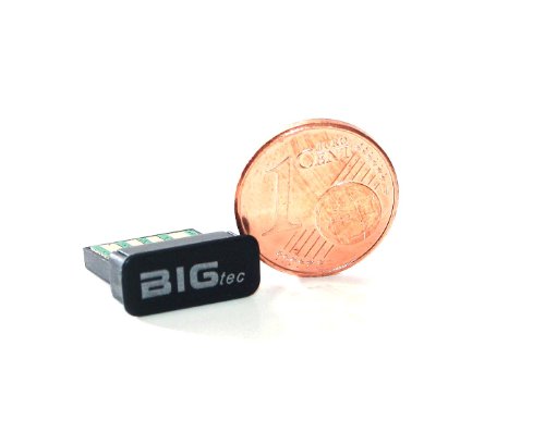 BIGtec nano micro pico Bluetooth Adapter Stick micro Bluetooth Dongel USB-Adapter USB 2.0 zu micro Bluetooth Stick Adapter Class2 EDR V2.1 - Windows 7 / XP / Vista / 2000