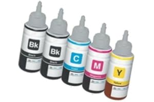 PRINTING SAVER SET & BLACK compatible ink cartridges for EcoTank ET-2500 ET-2550 ET-2600 ET-4500 ET-4550 ET-14000 L120 L200 L210 L310 L350 L355 L365 L555 L1300 | 70ml T6641 T6642 T6643 T6644