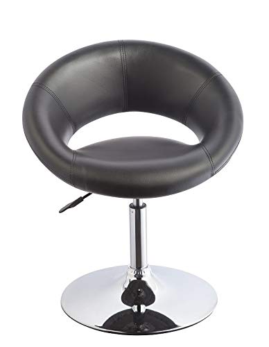 Esszimmerstuhl Clubsessel Schwarz Kunstleder höhenverstellbar Lounge Sessel drehbar – TYP 439S - 3