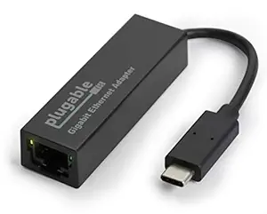 Plugable USB-C to 10/100/1000 Gigabit Ethernet LAN Network Adapter (Compatible with Windows, Mac OS, Linux, Chrome OS)