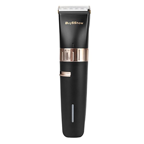 BuySShow Leise professional Haarschneider Set Wiederaufladbare Haarschneider Kit und Trimmer Haarrasierer 11 Anhänge, 8 Kämme, 2 Haircut Grooming Clipper, Friseurumhang, Werkzeuge für Familie - 9
