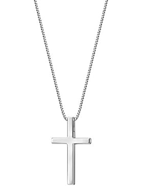❉Weihnachtsgeschenke❉ S925 Silber Halsketten Kreuz-Anhänger Damen Herren 40-50cm Neoglory Jewellery