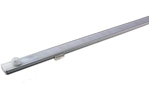 SOLED ILLUMINAZIONE Barra Led 80cm con SENSORE DI PRESENZA, ideale per luce di Cabine Armadio-Pensili Cucine-Mensole-Sottopiani-Guardaroba-Dispense (12V StripLED AltaLuminosità IP44, Luce NATURALE, Profilo Alluminio)