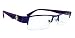 ELS Rectangular Half Rim Purple Unisex Spectacle Frame Transparent Eyewear (002-PURPLE-SHINY) RS.289.00
