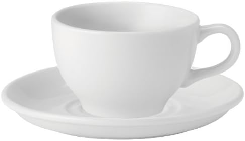 Cappucinno / Tea / Coffee Cup 12oz(34cl) and Saucer 7" Set (Box of 6) - great value pure white crockery for your home