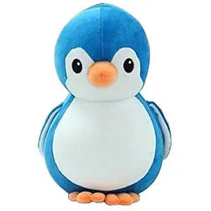 HUG n FEEL SOFT TOYS Penguin Soft toys, Baby toys, Kids toy, Toy for girl, birthday gift for girl/boys, toy gift for girls, Kids toys for boys/girl, Miniso soft toys, toys gift items, (Penguin 30 cm - Blue)