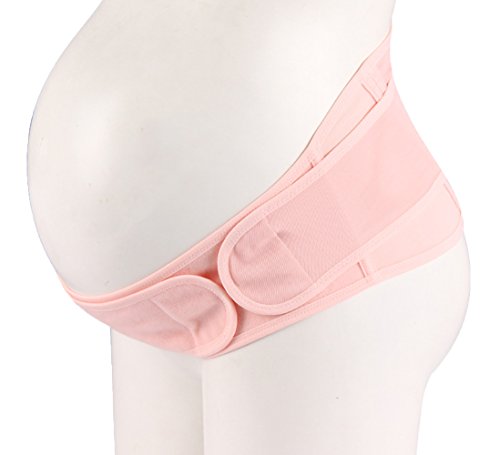 WangsAura®Women's Maternity Pregnancy Support Belt / Brace - Back, Abdomen, Belly Band, Nude (Pink)