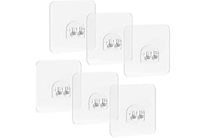 ‎AVOALRE Avoalre 6 sztuk podkładek samoprzylepnych do półek narożnych i kosza prysznicowego, zapasowych haczyków samoprzylepnych, bez wiercenia, 8 x 8 cm