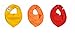 Pippi Triangular Bib for Baby Pack of 3 Yellow/Orange/Red