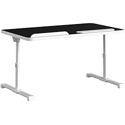 Nearpow Plateau de Lit Réglable Pliante pour Ordinateur Portable Plateau de Petit Déjeuner Lire Support de Lecture pour Lit, Canapé, Cuisine, Plancher (Noir)