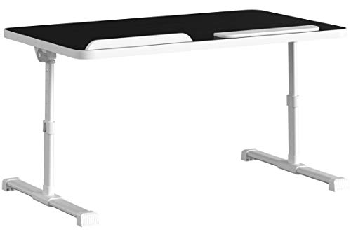 Nearpow Plateau de Lit Réglable Pliante pour Ordinateur Portable Plateau de Petit Déjeuner Lire Support de Lecture pour Lit, Canapé, Cuisine, Plancher (Noir)