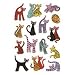 Produktbild Sticker/Schmucketikett Decor Abstrakte Katzen 3Bl/1Pack