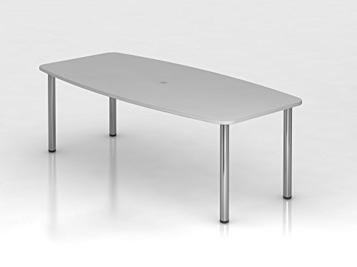 Preisvergleich Produktbild Konferenztisch 220cm, / 4 Chromfüße Grau