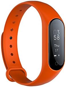 Fitness Activity Trackerreal-time Heart Rate Monitor,Smart Bracelet Fitness Wristband Pedometer with Step Tracker/Calorie Counter/Sleep Tracker Call Notification Push for iPhone iOS and Android Phone (ORANG)