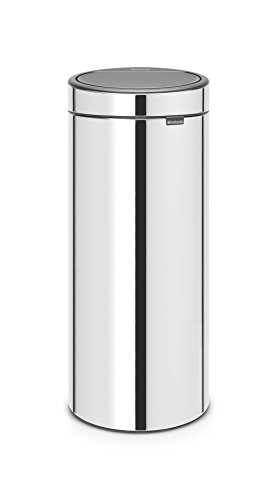 Brabantia Poubelle Touch Bin Unie New, 30 L - Inox brillant