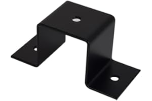 GENERISCH Abrazadera de tubo cuadrado, abrazadera cuadrada en negro, 20 x 20 mm hasta 80 x 80 mm (60 x 60 mm)