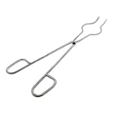 Material: acero al carbono MagiDeal Experimento De Química Calentamiento De Campanas De Crisol Sostenedor del Crisol Suministros De Laboratorio - como se Muestra, 34 x 9 cm