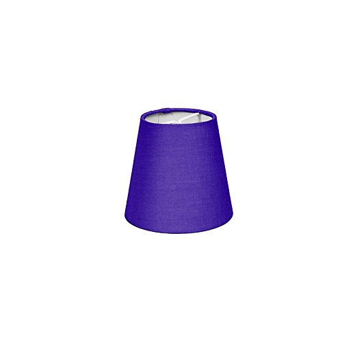 QAZQA Polyester Klemmschirm 12cm rund SC violett , Rund konisch Klemmschirm