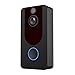 Produktbild Remote Wifi Smart Türklingel, Webla, V7 1080P Smart Wifi Sicherheitstürklingel Drahtlose Videokamera + Drahtlose Türklingel Eu, Metall Schwarz (Bk)