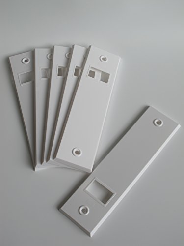 Abdeckplatte (Blende) mit Lochabstand 16 cm eckig weiß – Set 6 Stück jkhandel – - 2