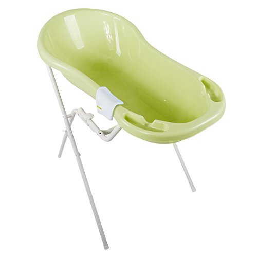 Bébé Baignoire vert XXL + Baignoire Nständer + Gant à laver