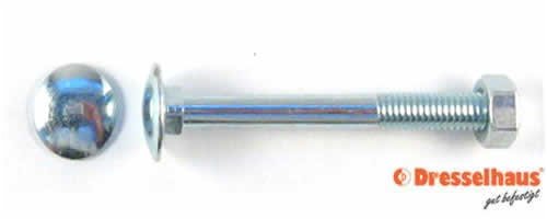 Preisvergleich Produktbild 200 Flachrundschrauben-Schlossschrauben DIN 603 verzinkt 6x60