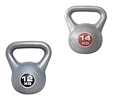 IQI Kettlebell Set of 2: 12kg-14kg Kettelbells Kettle bells INCLUDES KETTLEBELL TRAINING DVD
