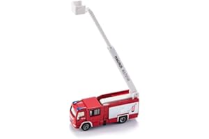 siku 1749, Magirus Multistar TLF Fire Engine with Telescopic Boom, 1:87, Metal/Plastic, Red/White, Extendable ladder