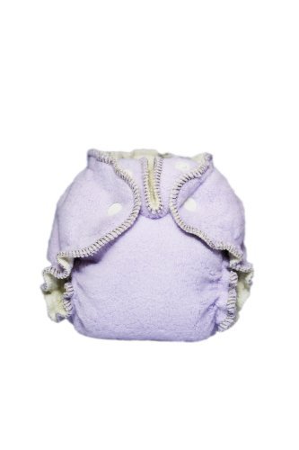 Kissaluvs Cotton Fleece Fitted Diaper, Purple, 0 - Newborn 5-15lbs Color: Purple Size: 0 - Newborn 5-15lbs Infant, Baby, Child