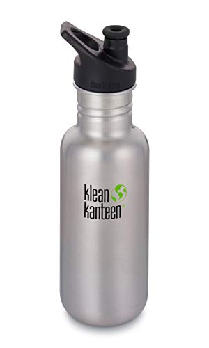 Klean Kanteen classic water bottle, brushed stainless, one size Klean Kanteen classic water bottle, brushed stainless, one size