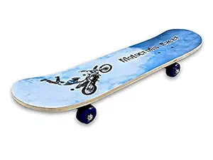 Jay Ramdev Enterprise Motocross Racer Skateboard Kid's Skating Board (Multicolour, 24 x 6 inch, Medium, 3-12 Years )