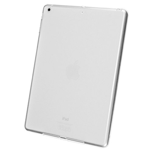 doupi PerfectFit Schutzhülle mit Staubstöpseln für iPad Air ( 1. Gen. ) A1474 A1475 A1476 Staubschutz Matt Clear Design TPU Schutz Hülle Silikon Schale Bumper Case Schutzhülle Cover, weiß - 2