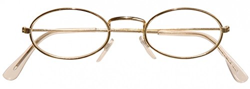 Brille mit goldenem Rand für Weihnachtsmann Oma Opa Zwerg Nikolaus Weihnachten - 5