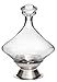 Produktbild orbital à décanter avec base Plaqué argent et cristal Bouchon. 10-1/2" tall (with stopper). 7-1/2" wide. acier inoxydable