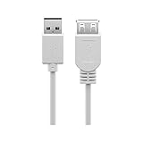 Goobay 96199 USB 2.0 Hi-Speed Verlängerungskabel, Weiß, 3 m - USB 2.0-Stecker (Typ A) > USB 2.0-Buchse (Typ A)