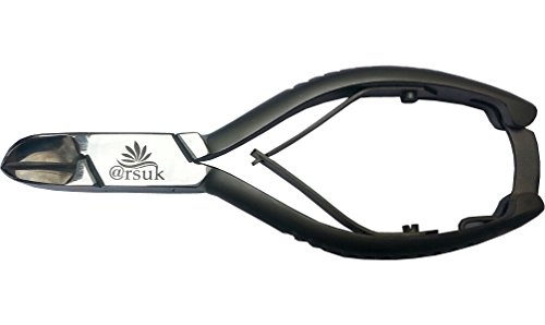 ARSUK Professional Ingrown Toenail Clippers Nippers for thick toenails - Fast pain relief! Moon Shape Extra Grip Handle Nail Cutter Thick Nail cutter ,Lifetime Guarantee