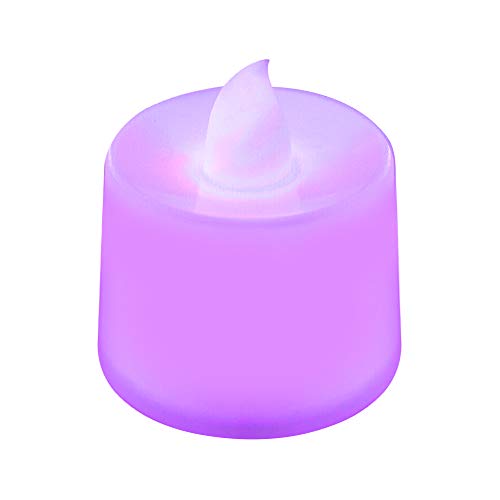 merymall UK - Velas de luz LED (Funciona con Pilas, 4,2 x 3,7 cm), Polipropileno plástico, Morado, 4.2cm x 3.7cm