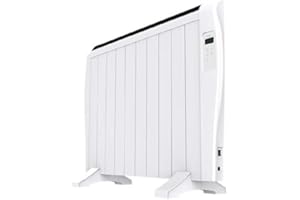 Cecotec Radiador Eléctrico Bajo Consumo Ready Warm 2000 Thermal Connected. 10 Elementos, 1500 W, De pared o pie, Temporizador, Mando a Distancia, Pantalla LCD, Control Wifi