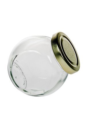 Viva Haushaltswaren #34118# 4 Gewürzgläser 192ml / Glasdosen mit Schraubverschluss inklusive einer Holzschaufel, Glas, gold / transparent, 8 x 5.9 x 8.1 cm - 2