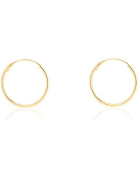 Band-Ohrring Hoop Creolen Ohrringe - Gelbgold 18 Karat (750)