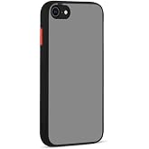 GGM GİYİM & AKSESUAR iPhone 7-8 - Se 2020 2022 ile Uyumlu Arka Kısmı Mat Şeffaf Yapıya Sahip Kenarları Silikon Tpu Malzemeden
