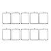 Produktbild Wanfor 10 pcs Quadrat Lünette Anhänger Tabletts Open Bezel Blank Frame Hohlform Anhänger mit Schleife für UV Harz Kunsthandwerk Schmuckherstellung-Silber