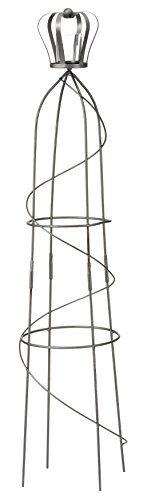 2er Set Rankobelisken Schwarz mit Teelichteinsatz in der Krone