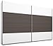 Produktbild Rauch Schwebetürenschrank Schlafzimmerschrank Weiß Alpin, Absetzungen Lavagrau, BxHxT 271x210x61 cm