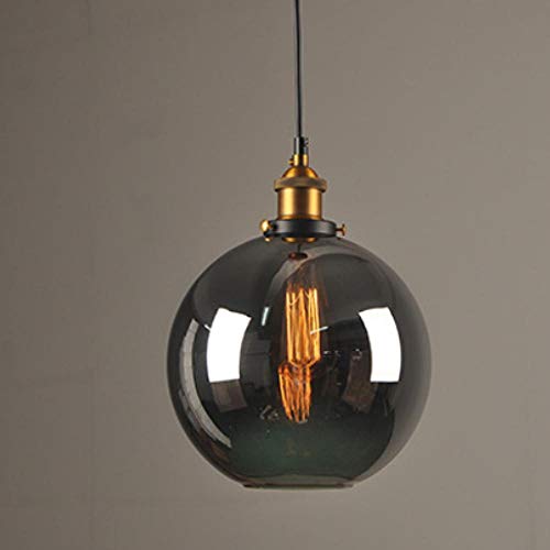 Preisvergleich Produktbild XIONGXI Wind des Leuchterwohnzimmers industrielle rauchgraue transparente Glasdeckenleuchte Retro