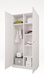 Polini Kids Baby Kinder Kleiderschrank 2-türig weiß - 2