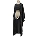 LuckyFine Salon Professional Waterproof Hair Cut Cape Gown Barbers Hairdressing For Phone Transparent Viewing Window Black 128x130 cm