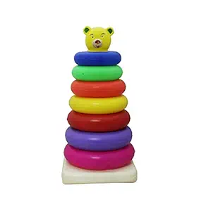 Trishas Warm Color Rainbow Stacking Ring Tower Stacking Blocks Toddler Toys for Baby Kids Toddler Infant, Birthday Present & Return Gift Items