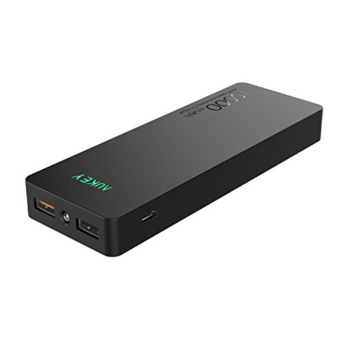 AUKEY Quick Charge 2.0 Batterie Externe 10000mAh, 2 Ports Sortie (2.4A pour Quick Charge 2.0 et 1A pour AiPower), pour Samsung ,iPhone, HTC, etc., un 15cm Câble Micro USB inclus (Noire)