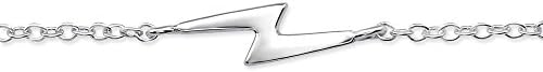 JewellerybyZ 925 Sterling Silver Lightning Bolt Bracelet